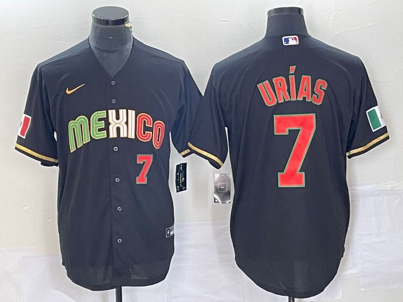 Men 2023 World Cub Mexico #7 Urias Black Nike MLB Jersey style 91836->more jerseys->MLB Jersey